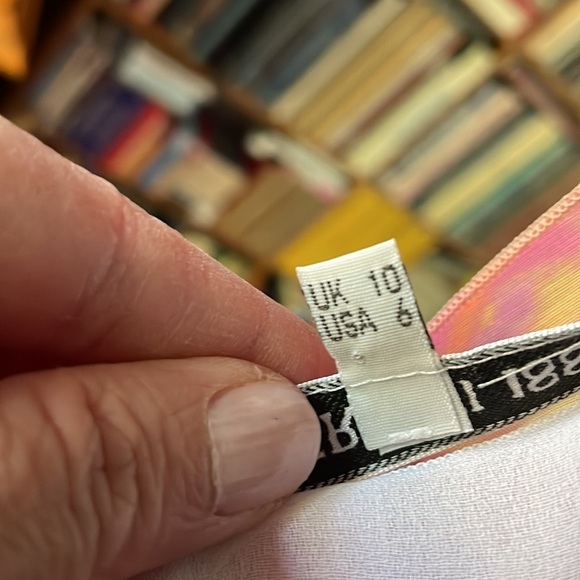 Cerruti 1881 Maxi Dress Paisley Print Slim Spaghetti Strap Back Zip Pastel 2/4 - Picture 7 of 10